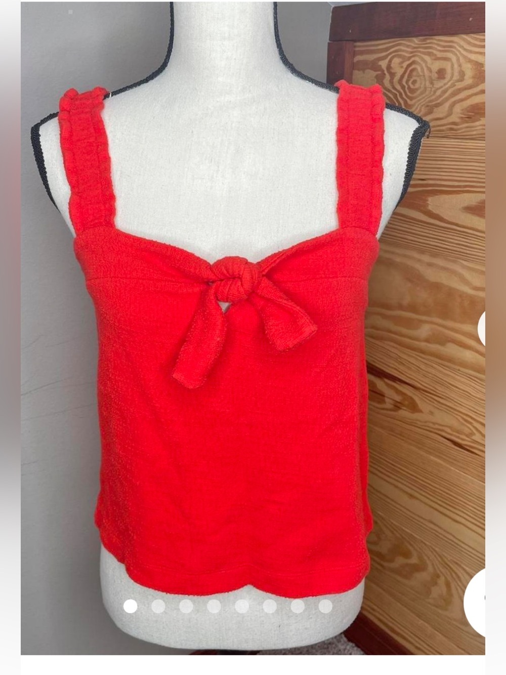 Madewell Tie-Front Tank Top Cotton Slub, size M, EUC!
